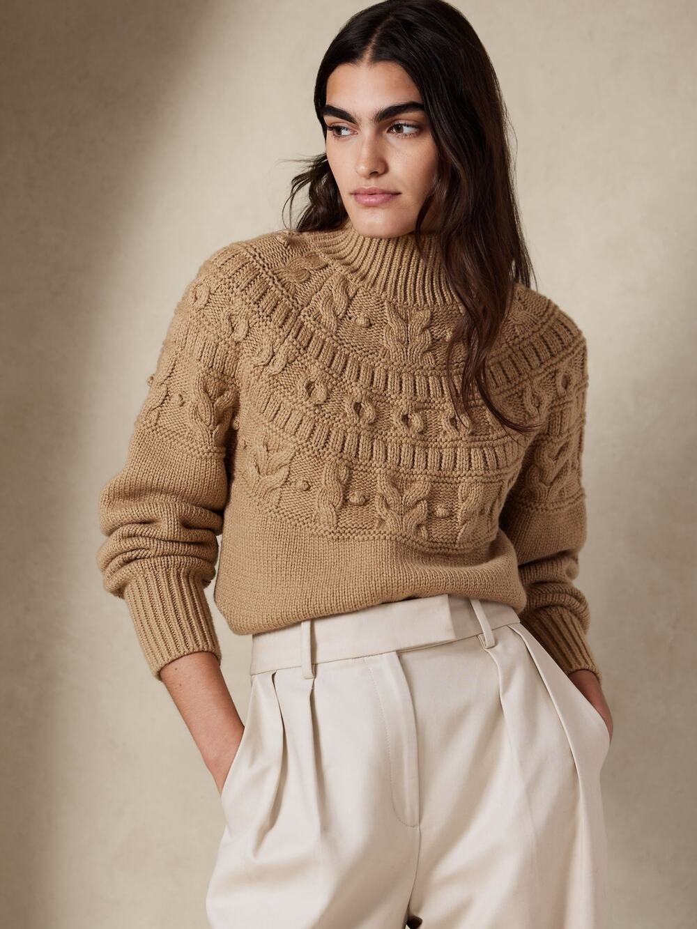 Banana Republic Size XS Couronne Sweater In Camel